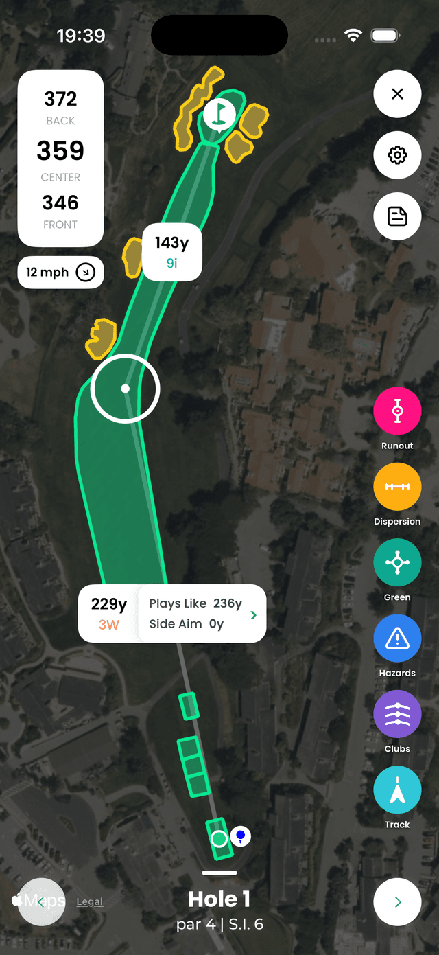 GPS Course Map - Overlay On
